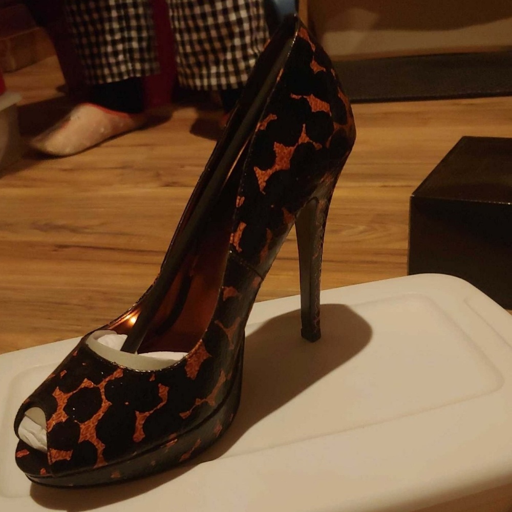 multicolor colored heels.